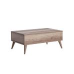 Adore Mobilya Retro Dikdörtgen Orta Sehpa - Açık Ceviz (Tori) 110x45x65 cm (GxYxD)