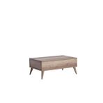Adore Mobilya Retro Dikdörtgen Orta Sehpa - Açık Ceviz (Tori) 110x45x65 CM