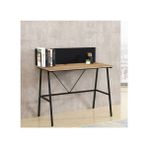 Adore Mobilya Retro Metal Ayaklı Arkalıklı Çalışma Masası-Ceviz/Siyah 100x100x54 Cm - 100 cm