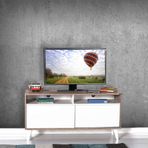 Adore Mobilya Retro Slide Latte Soft Beyaz TV Sehpası