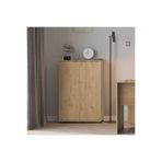 Adore Mobilya Rio 3 Raflı Kapaklı Kitaplık - Florida Meşe 72X109X34 cm