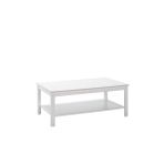 Adore Mobilya Rustik Dikdörtgen Orta Sehpa-Mat Beyaz 103x40x60 CM