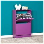 Adore Mobilya SHC-320-MR-1 Mor Flat Duo İki Katlı Ayakkabılık