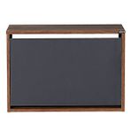 Adore Mobilya Step Oturaklı Ayakkabılık-koyu Ceviz-antrasit 60x42x30 Cm (gxyxd) Oslo Ceviz-Antrasit