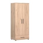 Adore Mobilya Trendline 2 Kapılı Tek Çekmeceli Gardırop Florida Meşe 80x187x52 CM
