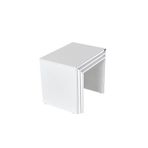 Adore Mobilya Trıple Zigon Sehpa - Lake Beyaz 55x47x40 cm (GxYxD)