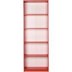 Adore Modern MBK-05-KS-1 Kırmızı 5 Raflı Kitaplık