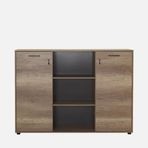 Adore Newyork Kahve 76x75x34 cm 2 Raflı Kilitli Kapaklı Kitaplık