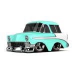 Adore Oyuncak Cartuned S2 1956 Chevy Nomad - Mavi Custom Araba Ict530091