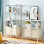 Adore Retro Vizon 3 Raflı Metal Kitaplık
