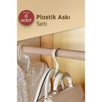 adornazzle Çanta Askısı, Şal Askılığı, Dolap Içi Organizer Askılık 6 Adet