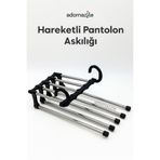 adornazzle Hareketli Pantolon Askısı, 5'li Pantolon Askılığı, Pantolon Askılığı 1 Adet