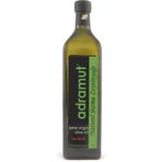 Adramut 1 lt Taş Baskı Zeytinyağı Cam Şişe