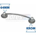 Adresline 4'lü 64 mm Krom U Pabucu Kulp