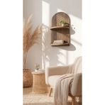 Adress Mobilya Falez Kemerli Duvar Rafı - Bohem Dekoratif Barok Ahşap MDF Süs Rafı (60x35 cm)