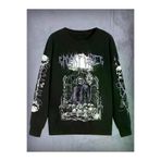 Adrift ADRG-SHEN-780 Goth Letter & Skull Print Sweatshirt Siyah