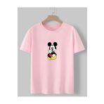 Adrift KİDS Çocuk Unisex Oversize Pembe Mickey Mouse Baskılı T-shirt mickeymouse-