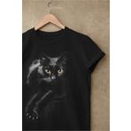 Adrift Wed Unisex Siyah Renk, Modern Regular Fit Kalıp, Yumuşak Kumaş Sevimli Kedi Tshirt pcat-kedi12