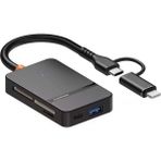 Ads-315 5-Gbps Usb-C + Usb 8İn1 Port Ms Cf Tf/Sd Dhc Sdxc Kamera Kart Okuyucu