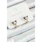 adshome P83665S2425 Harmonyaura Pirinç Kuromi Model Gold Renk Çocuk Küpe