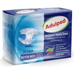 Adulped Emici Külot Hasta Bezi - Yüksek Emicili Hasta ve Yetişkin Bezi Large 30'lu Paket