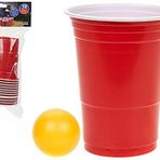 Adult Drinking Game 18 parça Beer Pong set 12 Red cups and 6 Balls
