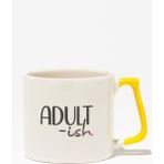 "adult-Ish" Yetişkin Gibi Sarkastik Arkadaşa Sevgiliye Doğum Günü Hediye Sarı Kulplu Kupa Bardak