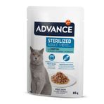 Advance Cat Sterilized Morina Balıklı Pouch Kısırlaştırılmış 12×85 gr Kedi Yaş Maması