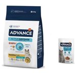 Advance Somonlu Kısırlaştırılmış 10 kg Kedi Mama + Advance Morina Balıklı Kısır Kedi Pouch 2x85 gr Yaş Mama