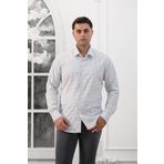 Advante Ekoseli Slimfit Uzun Kollu Erkek Gömlek GRİ XXL