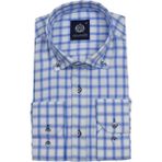 Advante Erkek Ekose Klasik Uzun Kol Gömlek Oxford BGL-ST02987 - 2XL - Mavi
