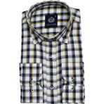 Advante Erkek Ekose Klasik Uzun Kol Gömlek Oxford BGL-ST02988 - Sarı