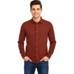 Advante Erkek Kışlık Silim Fit Kaşkorse Dokuma Gömlek BGL-ST04935 - Kiremit