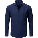 Advante Erkek Klasik Uzun Kol Gömlek Micro BGL-ST03497 - Lacivert - XL