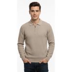 Advante Erkek Regular Fit Polo Yaka Petek Triko Kazak BGL-ST04825 - Bej