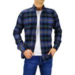 Advante Erkek Silim Fit Ekose Oduncu Gömlek BGL-ST01711 - İndigo