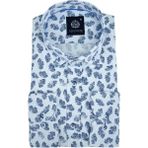 Advante Erkek Silim Fitt Yaprak Baskılı Uzun Kol Gömlek BGL-ST02980 - XL - İndigo