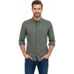 Advante Erkek Spor Slim Fit Uzun Kol Petek Dokulu Gömlek BGL-ST04823 - Haki