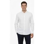 Advante Erkek Spor Slim Fit Uzun Kol Petek Fitilli Gömlek BGL-ST04824 - Beyaz - XL