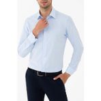 Advante Slim Fit Pamuk Saten Erkek Gömlek BUZ MAVİ XS