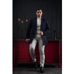 Advante Slimfit Kırlangıç Yaka Düğme Kapamalı Erkek Kaşe Kaban LACİVERT 3XL