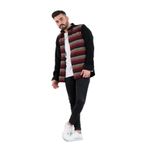 ADVANTE SLİMFİT PARÇA DESENLİ ERKEK ODUNCU GÖMLEK BORDO L