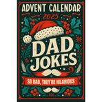 Advent Calendar 2025: Dad Jokes: 24 Days of Festive Fun for Adults, Family-Friendly Humor, Great Gift for Men and Women