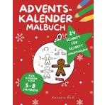 Adventskalender-Malbuch: Adventskalender-Malbuch für kleine Künstlerinnen und Künstler (5-8 Jahre) – Mit 24 leicht zu zeichnenden Schritt-für-Schritt-Anleitungen für zauberhafte Weihnachtsmotive