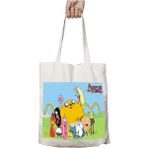 Adventure Time Karakterler (2) Iki Tarafı Kalıcı Baskılı Yıkanabilir Okul Plaj Omuz Bez Çantası