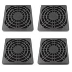 Adyoney 4 Adet 70mm Siyah Kare Plastik Soğutma Fanı Filtre Kapağı, Filtre Fan Şasisi için Toz Ekranı, PC Bilgisayar Kasası için, Sunucu Kasası, Etkili Toz Koruması için Mesh Tasarımı
