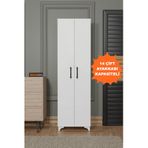 Ae-3085 Selen Beyaz Ayakkabılık, 7 Raflı, Ayaklı, 2 Kapaklı Beyaz