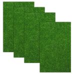Aeaocvo 4 adet suni çim, el işi için, 15 x 25 cm suni çim, minyatür yosun, suni çim halı, minyatür bahçe için yapay el işi çim, minyatür süs, bahçe, oyuncak bebek evi