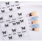 Aeç Tasarım Siyah Beyaz Kurdele Tırnak Süsleme Stickerı Nail Art Süslemeleri