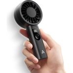 Aecooly PE01 Dijital LED Göstergeli 5 Kademeli Portatif Soğutucu El Fanı - Siyah